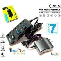 ราคา Nubwo NH-70 USB High Speed Hub 4 Port USB3.0/3 Port USB 2.0 (3141770040)