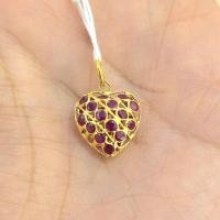 ราคา • จี้ลงพลอยแดง (Ruby) ❤️ ทองแท้ น้ำหนักทอง 1.1 กรัม❤️จี้พลอยแดงหัวใจ ขนาดเล็ก น่ารักใส่ได้ทุกวัน ❤️ (51909320541)