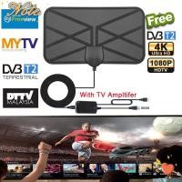 ราคา NOTE1 เสาอากาศทีวี DVB-T2, ตัวรับสัญญาณ 1080p เสาอากาศทีวีดิจิตอล HDTV 4K, DVB-T2 เครื่องขยายเสียงดิจิตอลในร่ม Booster กล่องทีวี (56063451828)