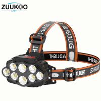 ราคา ไฟฉายคาดหัว 8LED ไฟฉาย ไฟฉายแรงสูงหลอด แบตอึด ลุยฝนกันน้ำได้ ไฟฉายคาดหัวกันน้ำได ไฟคาดหัว แบบชาร์จได้ USB (24725865907)