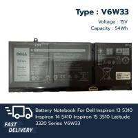 ราคา แบตเตอรี่โน๊ตบุ๊ค V6W33 Replacement for Dell Inspiron 13 5310 Inspiron 14 5410 Inspiron 15 3510 (26568598955)