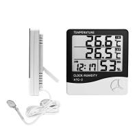 ราคา เครื่องวัดอุณหภูมิ ความชื้น และนาฬิกา แบบดิจิตอล HTC 2 Weather Station lcd digital thermometer hygrometer with clock (2319647350)