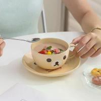 ราคา Rilakkumaถ้วยกาแฟจานรองน่ารักNicheเด็กอาหารเช้ามูลค่าสูงชุดถ้วยนมข้าวโอ๊ตความรู้สึกการออกแบบ (53314155329)