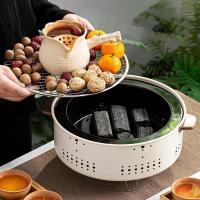 ราคา ตาปิ้งย่างถ่าน แบบกลม กระทะปิ้งย่าง เตา เตาย่างบาร์บีคิว แบบพกพาสำหรับตั้งแคมป์ปิคนิค (25006785667)