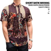 ราคา KEMEJA Oppa Style Shop SHORT-SLEEVED WAYANG BATIK SHIRT SLIM FIT OFFICE WORK BATIK (11100368445)