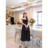 ราคา BT studio (BT 02-00493) เดรสยาวดีเทลสายเดี่ยวปาดไหล่ เปิดต้นแขน (44857328583)