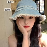 ราคา สไตล์ญี่ปุ่นล้าง Denim Bucket หมวกหญิง 2025 Casual All-Match ขอบดิบ Big Brim แสดง Face หมวกอ่างล้างหน้าขนาดเล็กอินเทรนด์ปลา 7.6 (49213499034)