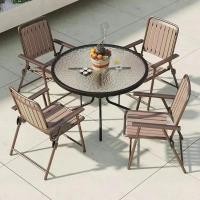ราคา ชุดโต๊ะเก้าอี้หวาย กลางแจ้ง เก้าอี้หวาย เก้าอี้สนาม outdoor foldable chair (48803395060)