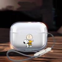 ราคา Snoopy และ Charlie สําหรับ AirPods Pro3 กรณีเชือก Airpods 4/4 (ANC) กันกระแทก Clear TPU หูฟังสําหรับ AirPods Pro3 4/4 (ANC) Pro2/Pro 3 2/1 (41164823152)