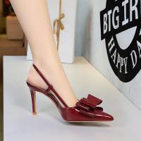 ราคา รองเท้าส้นสูงระดับไฮเอนด์กวางโจวมีโบว์สวยอ่อนเยาว์สูง 9 ซม. (HT312) (50763067121)