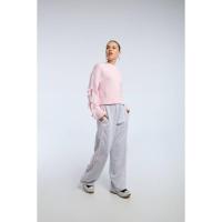 ราคา FB Sister Jogger with cuffs กางเกงขากระบอกใหญ่ แต่งแถบข้าง ติดโบว์น่ารักมาก เอวยางยืด เก็บพุง ยืดหยุ่นได้ สีเทาโบว์ชมพู (29525373334)
