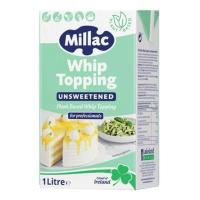 ราคา มิลแลค โกลด์ วิปท็อปปิ้งชนิดไม่หวาน ขนาด 1 ลิตร MILLAC WHIP TOPPING (Unsweetened) 1 Litre (44311463189)
