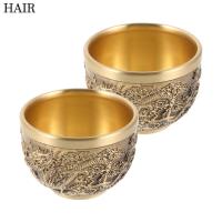 ราคา แก้วชาทองแดงสีทองโบราณ 2 ชิ้นพร้อมถ้วยน้ําชาย้อนยุคดีไซน์มังกรสําหรับสํานักงานและบ้าน (49310954190)