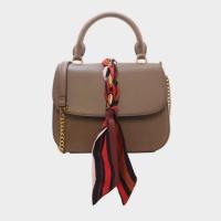 ราคา กระเป๋าถือ CHARLES & KEITH SCARF BUCKLE HANDBAG แท้ % สีนู๊ดจากสิงคโปร์ (2166412179)