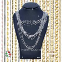 ราคา 18K-N07 สร้อยคอทองขาวแท้ ITALY 750 White gold รุ่น ยิงตัน D.C. Beads Chain W120 (20088382206)