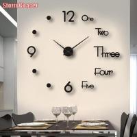 ราคา [Storm-t] 1 PC 3D Wall Clo Mirror Wall Stiers Creative DIY Wall Clos ดีไซน์ทันสมัย Mute Quartz เข็มนาฬิกาตกแต่งบ้าน (53557610269)