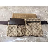 ราคา ส่งต่อ/นัดรับเท่านั้น!! กระเป๋ามือสอง Gucci GG Canvas Belt Bag Double Pocket (Vintage) (42580577312)