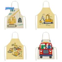 ราคา SAMO ผ้ากันเปื้อนสําหรับเด็ก, ผ้ากันเปื้อนภาพวาดธีมรถลาย, รถขุดเครนรถดับเพลิงเสื้อผ้าทําความสะอาดกันน้ําใช้ในบ้าน (51112078195)