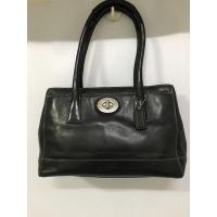 ราคา กระเป๋ามือสอง ของแท้ Coach Black Leather Hampton Tote Bag F13675 สีดำ หนังแท้ พร้อมส่ง (14442191855)