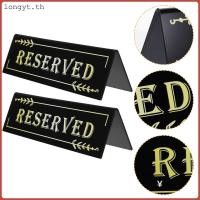 ราคา 2Pcs ป้ายจองโต๊ะอะคริลิก สีดำ ดีไซน์สวย ทนทาน สำหรับร้านอาหาร (55510817251)