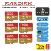 ราคา (ส่งด่วน) SANDISK Extreme Game Micro SDcard 16GB / 32GB / 64GB / 128GB (190MB) UHS-I V30 U3 A2 Memory card Nintendo (52013060091)