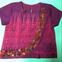 ราคา เสื้อไหมมัดหมี่โบราณ สีชมพูอมม่วง ผ้าสวยมาก (2816568990)