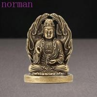 ราคา NORMAN เครื่องประดับพระพุทธรูปกระเป๋า, ทองเหลืองหัตถกรรม Solid Guanyin พระพุทธรูป, Creative โบราณขนาดเล็กจี้พระพุทธรูปบ้าน (41332358974)
