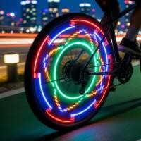 ราคา ไฟล้อจักรยาน LED RGB - โคมไฟติดซี่ล้อกันน้ําเพื่อความปลอดภัยในการปั่นจักรยานกลางคืน (55563504762)