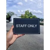 ราคา (ป้าย staff only) ป้ายพลาสวูด ขนาด 20x12cm ป้าย staff only (28887944946)