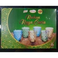 ราคา 6 แว่นตา Raya สีสันสดใส Super Transparent Glassware (51455468481)