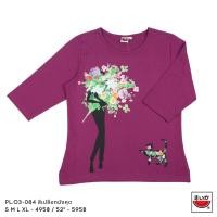 ราคา แตงโม (SUIKA) - เสื้อยืดคอกลม แขนสามส่วน พิมพ์ลายดอกไม้ แขนสามส่วน (PL.O3) (23883011006)