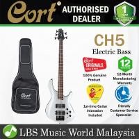 ราคา Cort C5H 5 String Double Cutaway Bolt บน Mahogany Body White Pearl กีตาร์เบสไฟฟ้า (C 5H) (52164475102)