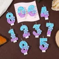 ราคา ห้ากลีบดอกไม้จํานวนเทียนงานเลี้ยงวันเกิดสีจับคู่เทียนเค้กสร้างสรรค์ที่ทําด้วยมือเลื่อมเทียน (43482278585)