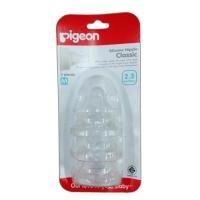 ราคา Pigeon Silicone Nipple Classic M Size 2-3 months จุกนมซิลิคอน รุ่นคลาสสิค พีเจ้น (1 แพ็ค) (406762922)