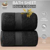 ราคา Nest Threads Casual Jumbo Bath Sheet US - 90x180cm- Natural.100% Cotton Highly Absorbent & 950gsm Quick Dry (50756358819)