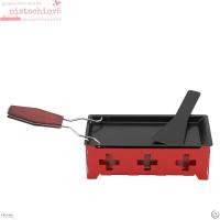 ราคา PISTACHIO แบบพกพา Raclette, Non-Stick เหล็กคาร์บอนชีส Raclette ชุด, ทนทานแบบพกพาไม้พายเกรดอาหาร Non-Stick ถาดอบ Home Kitchen (50513217427)