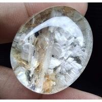 ราคา โป่งข่ามพม่า หินแท้ แก้วปวกพระธาตุขาว รูปทรงเกล็ดเลือด แผ่นแบนและแผ่นกลม มีกาบแร่สีทอง กั้นกลาง #แก้วสองห้องแก้วใส (27163724165)