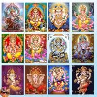 ราคา Diamond Painting 5D DIY พระพิฆเนศ เทพ ศาสนา ครอสติสคริสตัล 5 มิติ ปักครอสติส ภาพติดเพชร WxH 30x40 cm (25651543329)