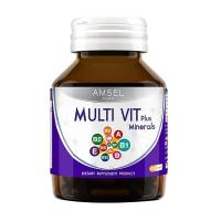 ราคา Amsel MultiVit Plus Mineral แอมเซล มัลติ วิต พลัส บำรุงสมอง บำรุงร่างกาย ลดอาการอ่อนเพลีย 40แคปซูล พร้อมส่ง (6141526603)