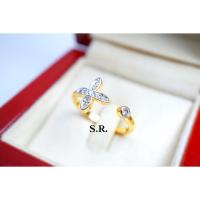 ราคา S.R.แหวนทองเพชร เม็ดละ0.02 กะรัต เพชรน้ำ100 ขาวสวยไฟดี พร้อมใบรับรองสินค้า เคลือบทองคำแท้ 100% (50556243563)