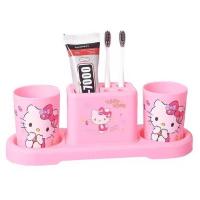 ราคา Set ใส่แปรงสีฟันพร้อมแก้วน้ำ​2ใบ ลายคิตตี้ (2784251247)