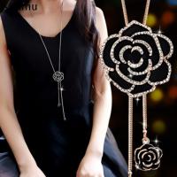 ราคา สร้อยคอมุก Swarovski สไตล์ดอกไม้สีดำและโรสโกลด์ เครื่องประดับแฟชันสำหรับผู้หญิง ของขวัญพิเศษ (44550847399)