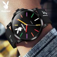 ราคา 100%] PlAYBOY [ของแท้ นาฬิกาผู้ชาย (นาฬิกาซิลิก้าเจล) กันน้ (23964674742)