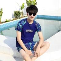 ราคา ผู้ใหญ่แยกชุดว่ายน้ําผู้ชายครีมกันแดดน้ําพุร้อนแห้งเร็วยอดนิยมแขนสั้นเยาวชนกีฬาผู้ชายชุดว่ายน้ําชุด 5.3 (42130573057)