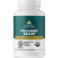 ราคา Ancient Nutrition Regenerative Organic Certified Focused Brain Capsules, Made with Ginkgo Leaf, Lion's Mane to Help Reduce Stress, Gluten Free, Paleo and Keto Friendly, 90 Count (52112590239)