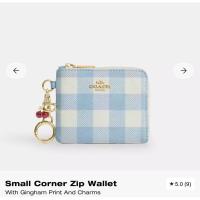ราคา Coach Small Corner Zip Wallet In Signature Canvas (47214873245)