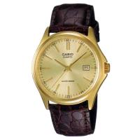 ราคา Casio นาฬิกาข้อมือ ผู้ชาย สายหนังสีน้ำตาล รุ่น MTP-1183Q-9A ( Gold/Brown ) (284841686)