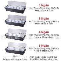 ราคา ถาดท็อปปิ้งพลาสติก 3-4-5-6 ช่องสําหรับท็อปปิ้งและอาหาร (46351400443)