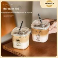 ราคา 25 ชุด หน้า ถ้วยกาแฟสี่เหลี่ยมชานมถ้วยชาผลไม้ถ้วยกาแฟทิ้งถ้วยพลาสติกพร้อมฝาปิดชามะนาวถ้วยเครื่องดื่มโปร่งใสพร้อมฝาปิด (53159604429)
