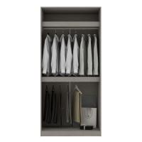 ราคา Koncept Furniture ตู้เสื้อผ้า แขวนบน-ล่าง OP-B ขนาด 100 ซม. สีขาวลายผ้า&กระจกชา รุ่น BLOX 19210446